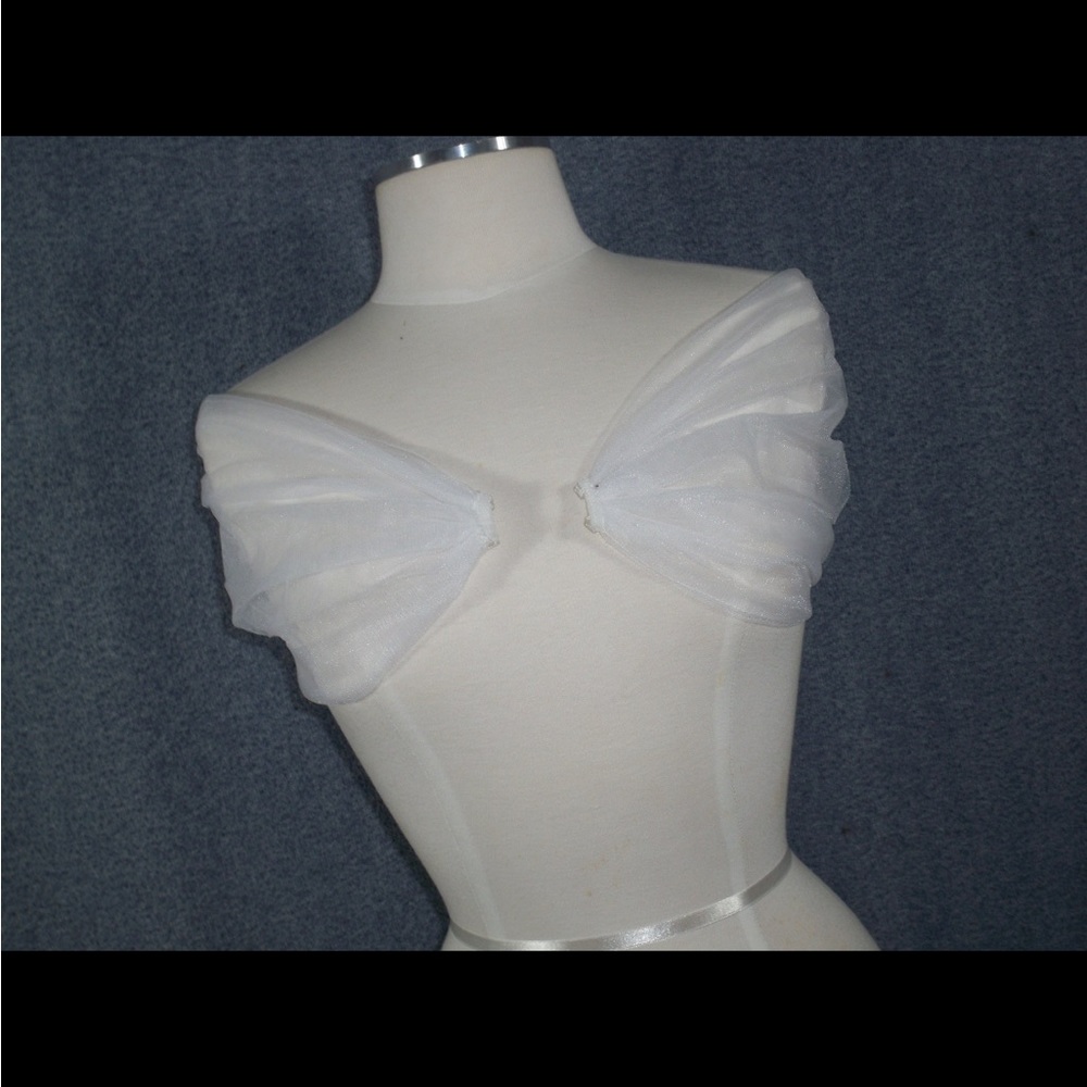 Ivory Tulle Wedding Straps